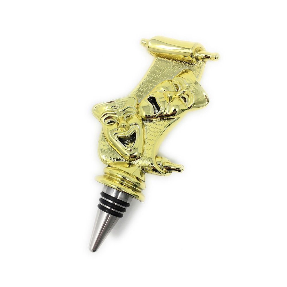 Handmade Bottle Stopper made from Repurposed Drama Trophy